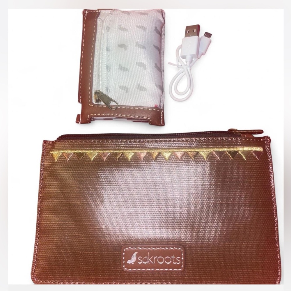 Sakroots Large Wallet With snap in Charging Bank Like New